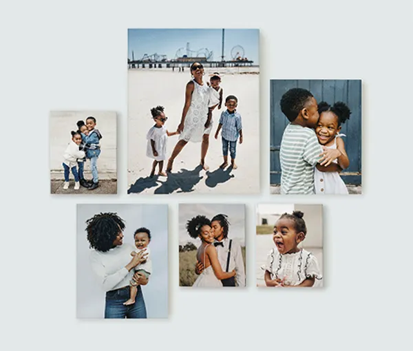 Μοντέρνος ασύμμετρος τοίχος γκαλερί φωτογραφιών 